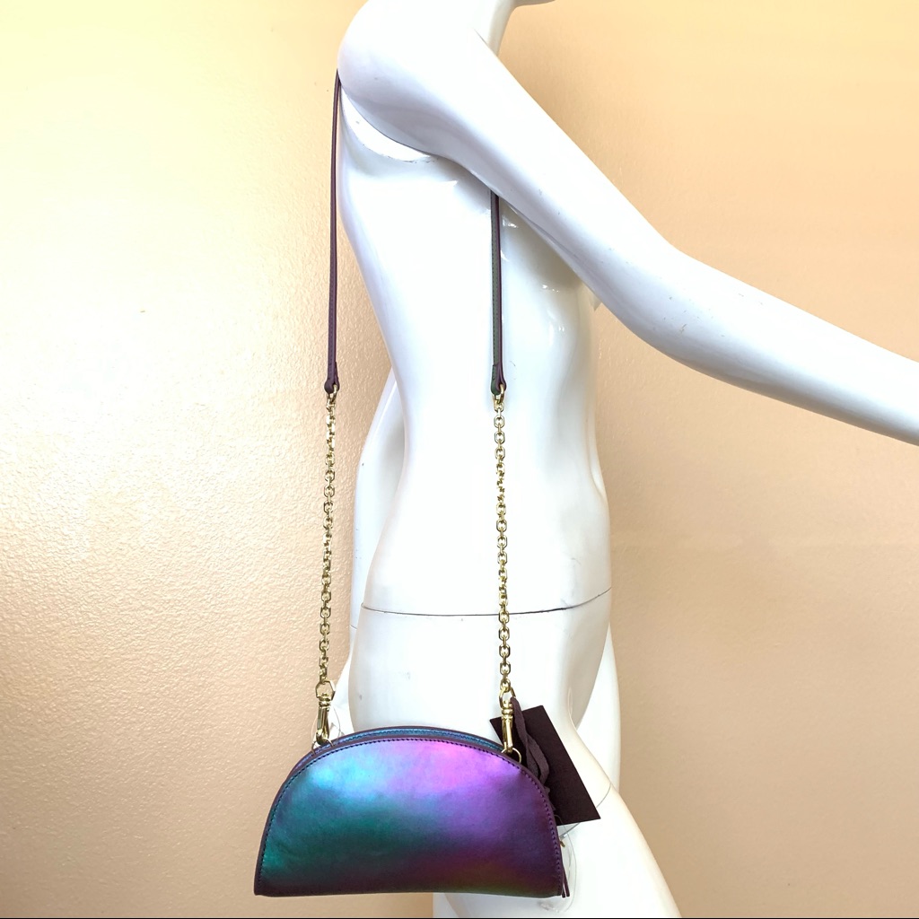 Authentic Etienne Aigner Crown Collection Iridescent Leather Crossbody